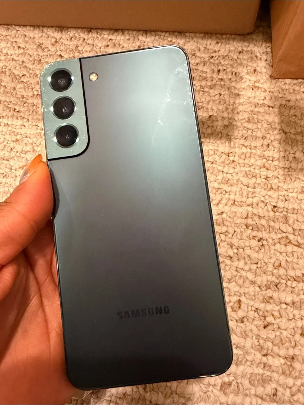 Samsung Galaxy S22+ Box with Blue Accent